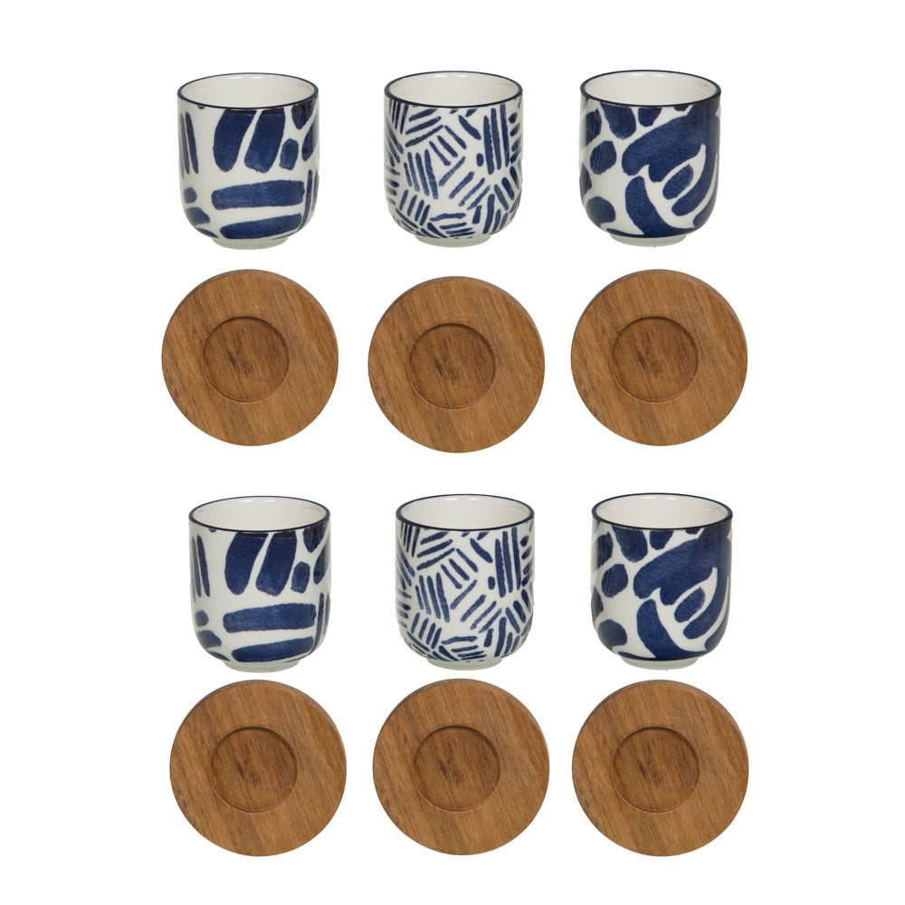 Coffret de 6 tasses et sous - tasses Milos 10 cl - Beautiful Moment the shop