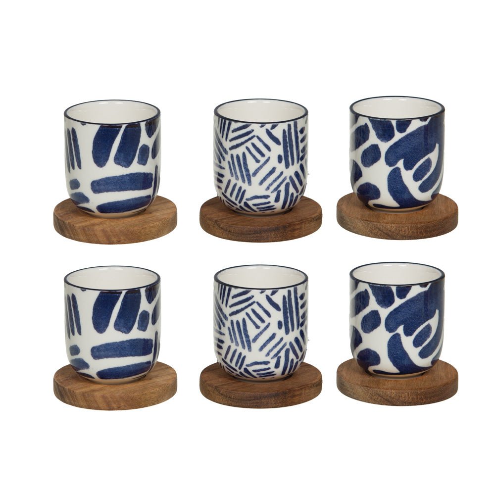 Coffret de 6 tasses et sous - tasses Milos 10 cl - Beautiful Moment the shop