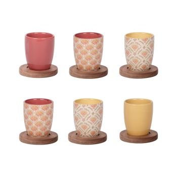Coffret de 6 tasses et sous tasses Rangoli - Beautiful Moment the shop