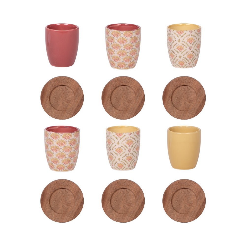 Coffret de 6 tasses et sous tasses Rangoli - Beautiful Moment the shop