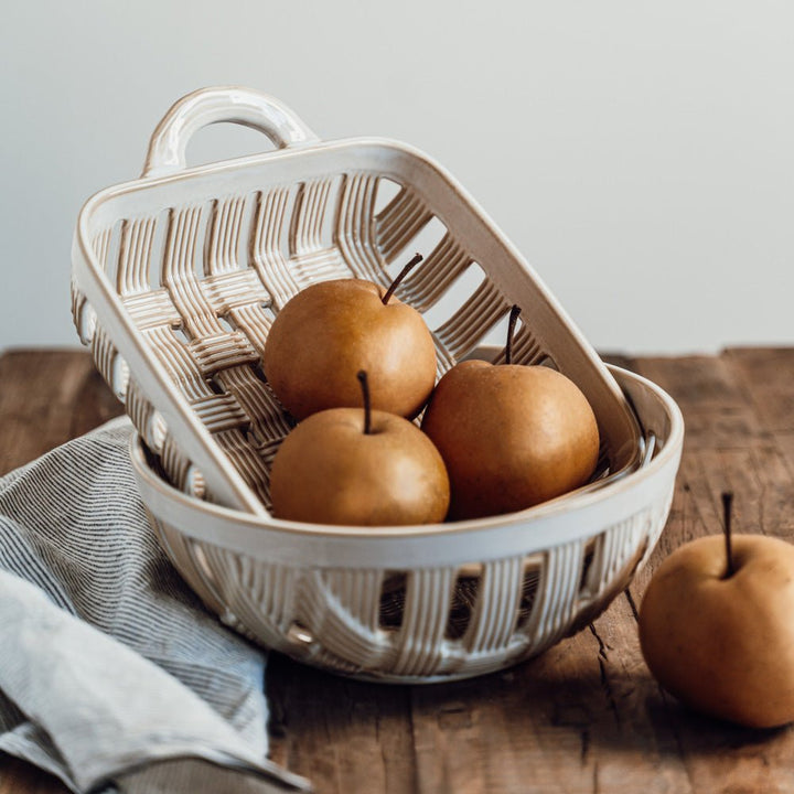 Corbeille Tressée beige 24 cm - Beautiful Moment the shop