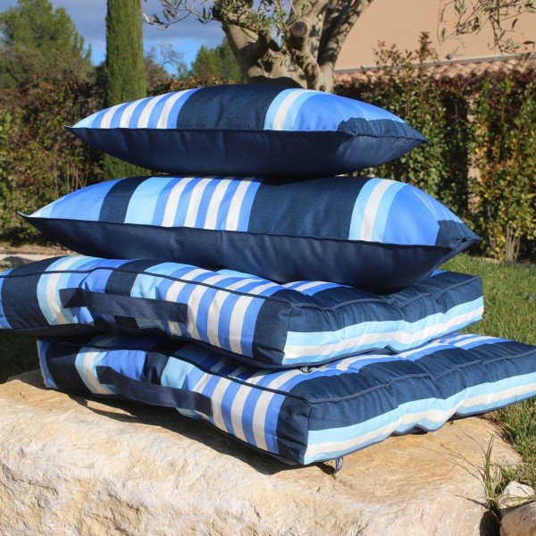 Coussin bain de soleil Oleron 65x200 cm Blue Stone - Beautiful Moment the shop