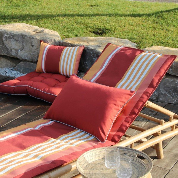 Coussin bain de soleil Oleron 65x200 cm Brique - Beautiful Moment the shop