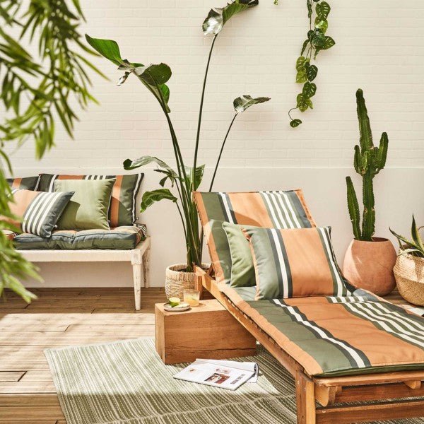 Coussin bain de soleil Oleron 65x200 cm Oil Green - Beautiful Moment the shop