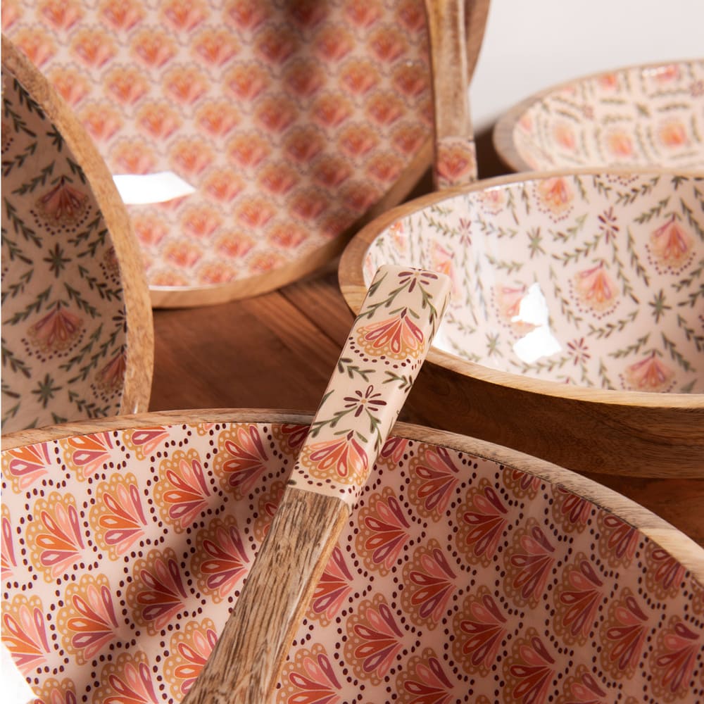 Couverts à salade Rangoli 30 cm - Beautiful Moment the shop