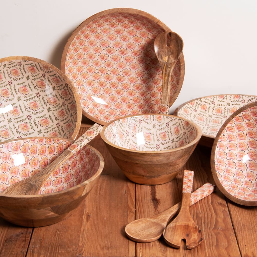 Couverts à salade Rangoli 30 cm - Beautiful Moment the shop