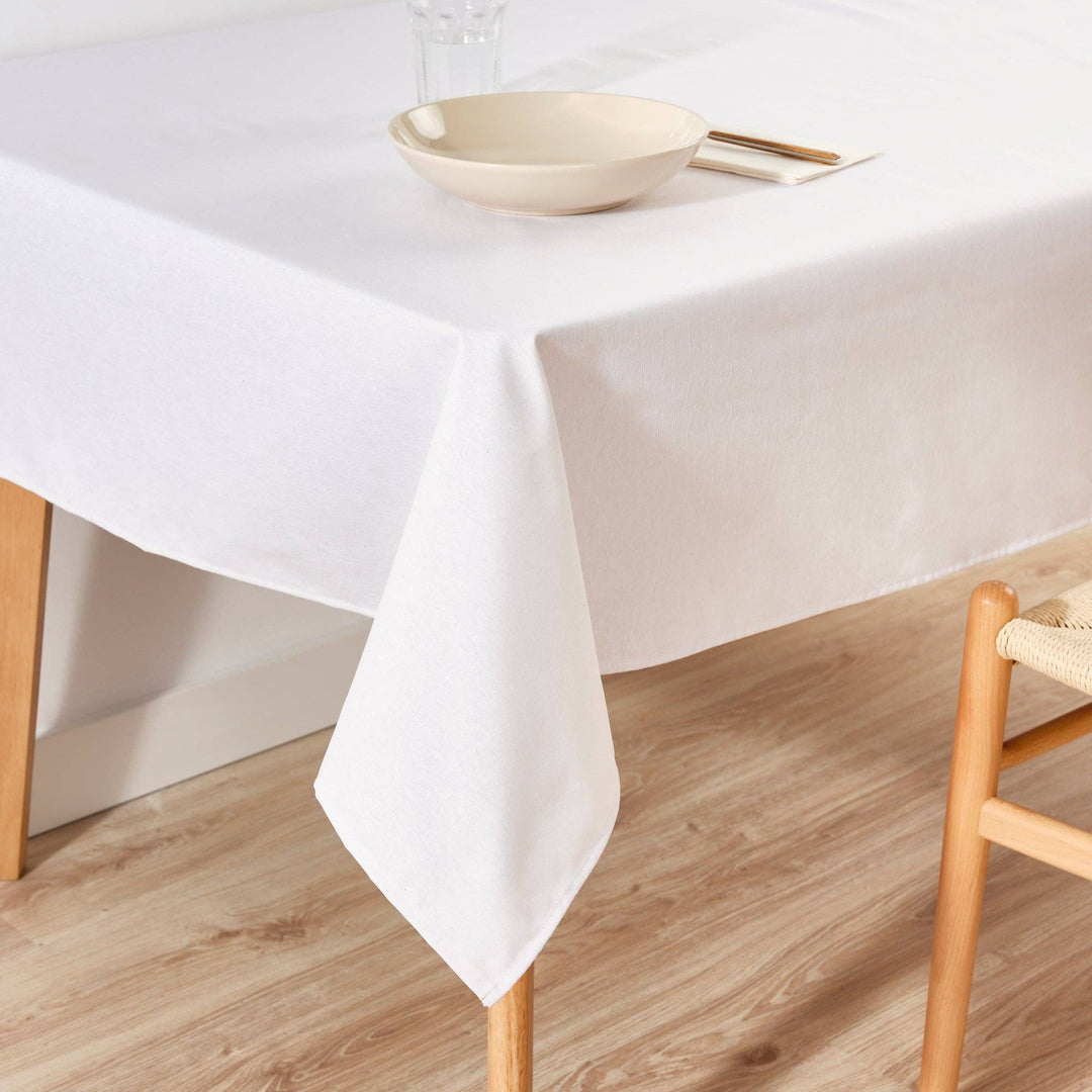 Nappe résistante aux taches résinée XL unie blanche 103
