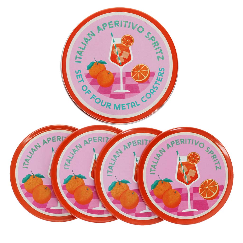 Dessous de verre en métal (ensemble de 4) - Aperitivo Spritz - Beautiful Moment the shop
