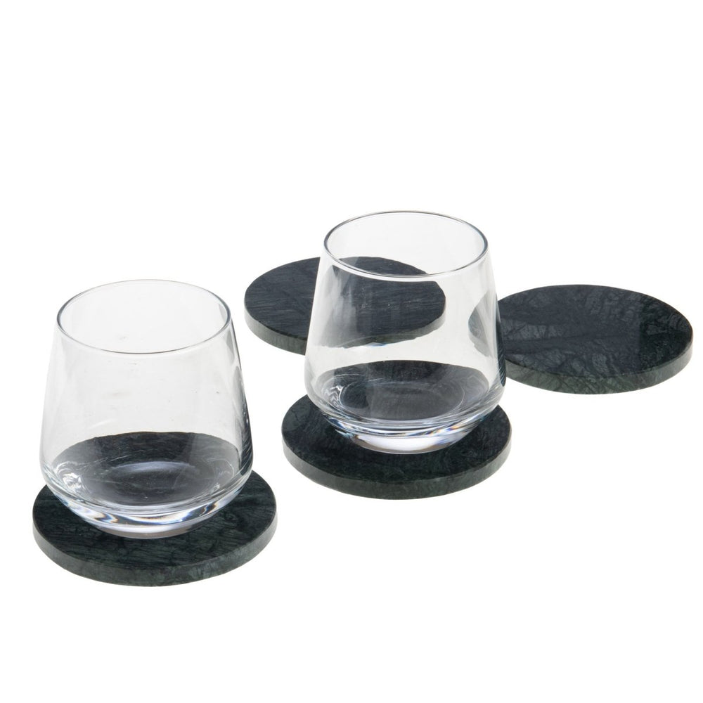 DESSOUS VERRE MARBRE VERT X4 - Beautiful Moment the shop