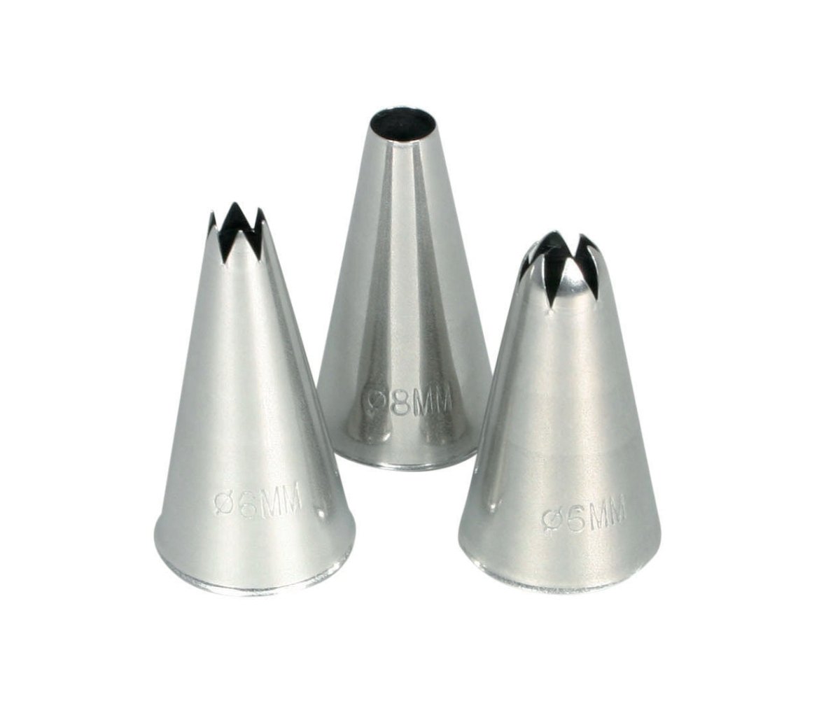 Douilles x 3 diam 6mm étoile, diam 6 mm étoile fermée et diam 8 mm ronde inox - Beautiful Moment the shop