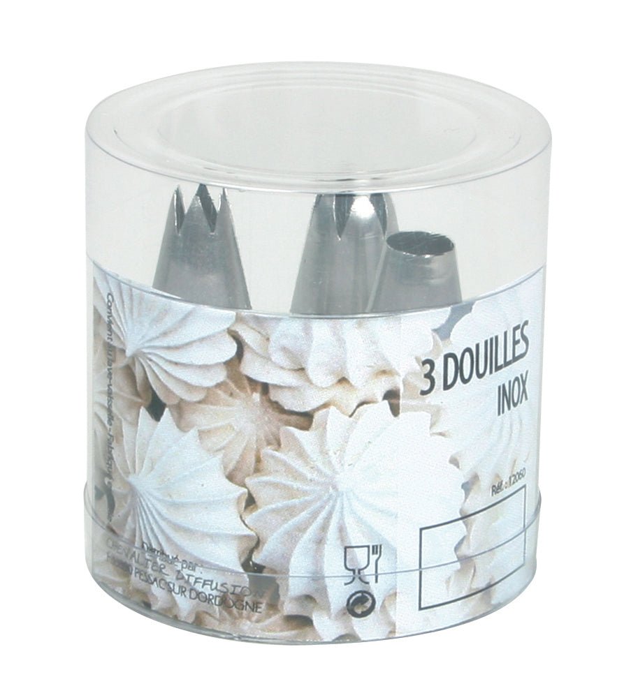 Douilles x 3 diam 6mm étoile, diam 6 mm étoile fermée et diam 8 mm ronde inox - Beautiful Moment the shop
