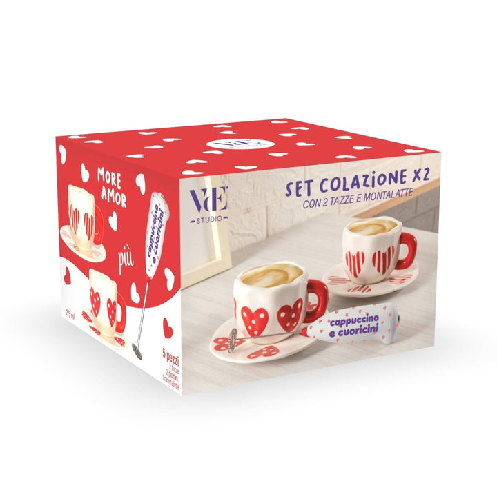 ENSEMBLE CUORICINI 2 TASSES+2 SOUS - TASSES+CRÉMIER - Beautiful Moment the shop