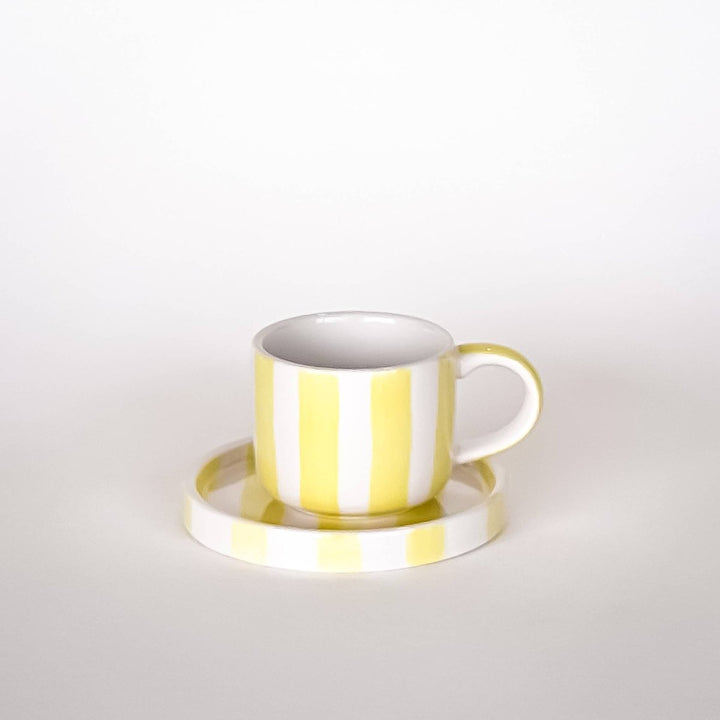 Espresso Stripes - jaune plage (lot de 2 sets - 4 pièces) - Beautiful Moment the shop