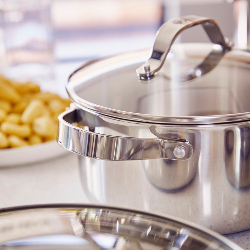 Faitout Cicla avec couvercle en verre 20 cm en Acier Inoxydable - Beautiful Moment the shop