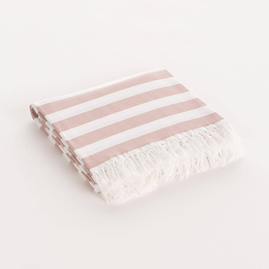 Fouta pareo doux en coton avec franges SALMA - Beautiful Moment the shop
