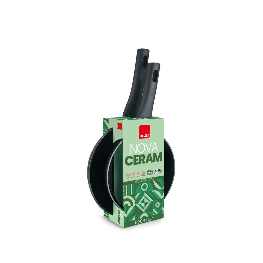 IBILI - Ensemble de 2 poêles Nova Ceram 20+24 cm - Beautiful Moment the shop