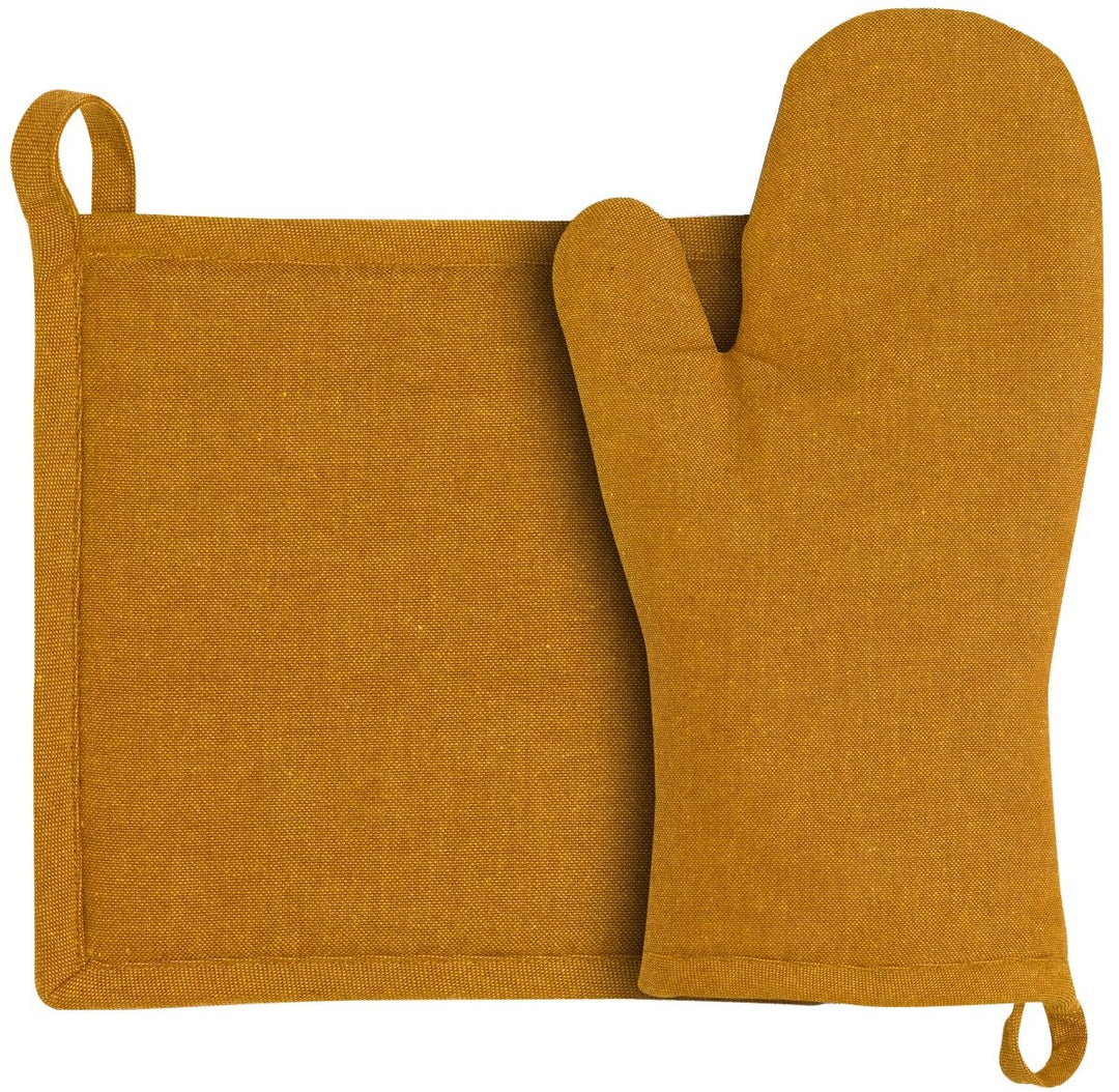 Lot Gant De Cuisine Et Manique Recyclé Jona Ambre 15 X 30 - Beautiful Moment the shop