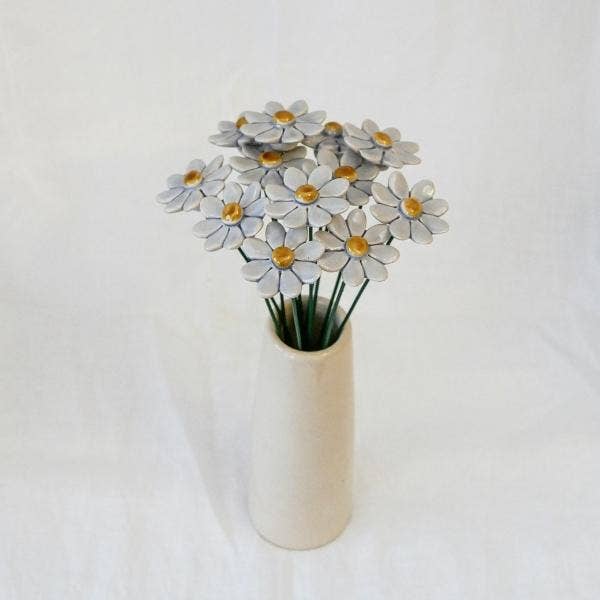 Marguerite en céramique diamètre env. 3,5 cm, tige 20 cm - Beautiful Moment the shop