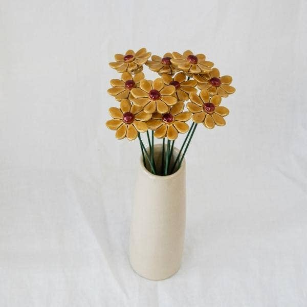 Marguerite en céramique diamètre env. 3,5 cm, tige 20 cm - Beautiful Moment the shop