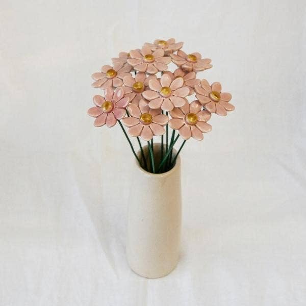 Marguerite en céramique diamètre env. 3,5 cm, tige 20 cm - Beautiful Moment the shop