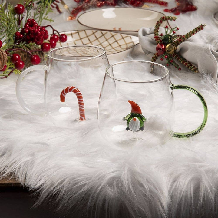 MUG DE NOËL EN BOROSILICATE BÂTONNET 3D 450ML - Beautiful Moment the shop