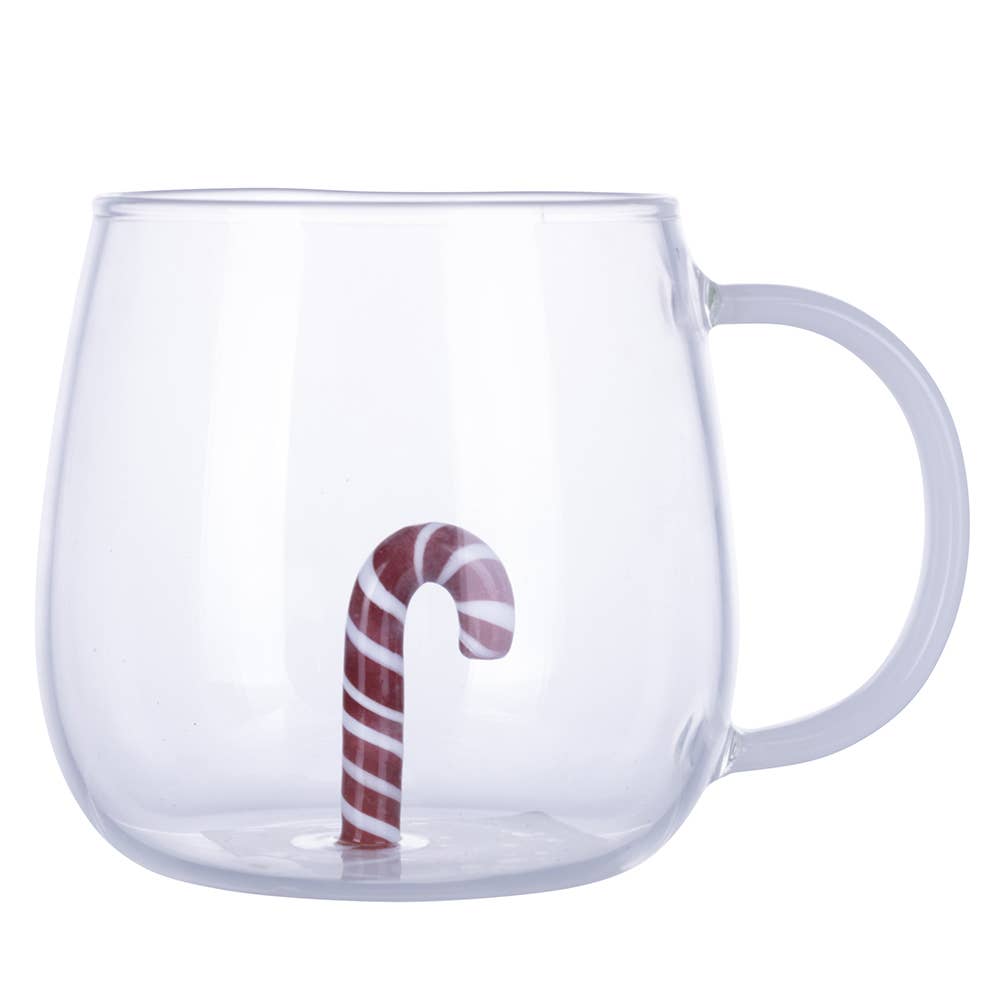 MUG DE NOËL EN BOROSILICATE BÂTONNET 3D 450ML - Beautiful Moment the shop