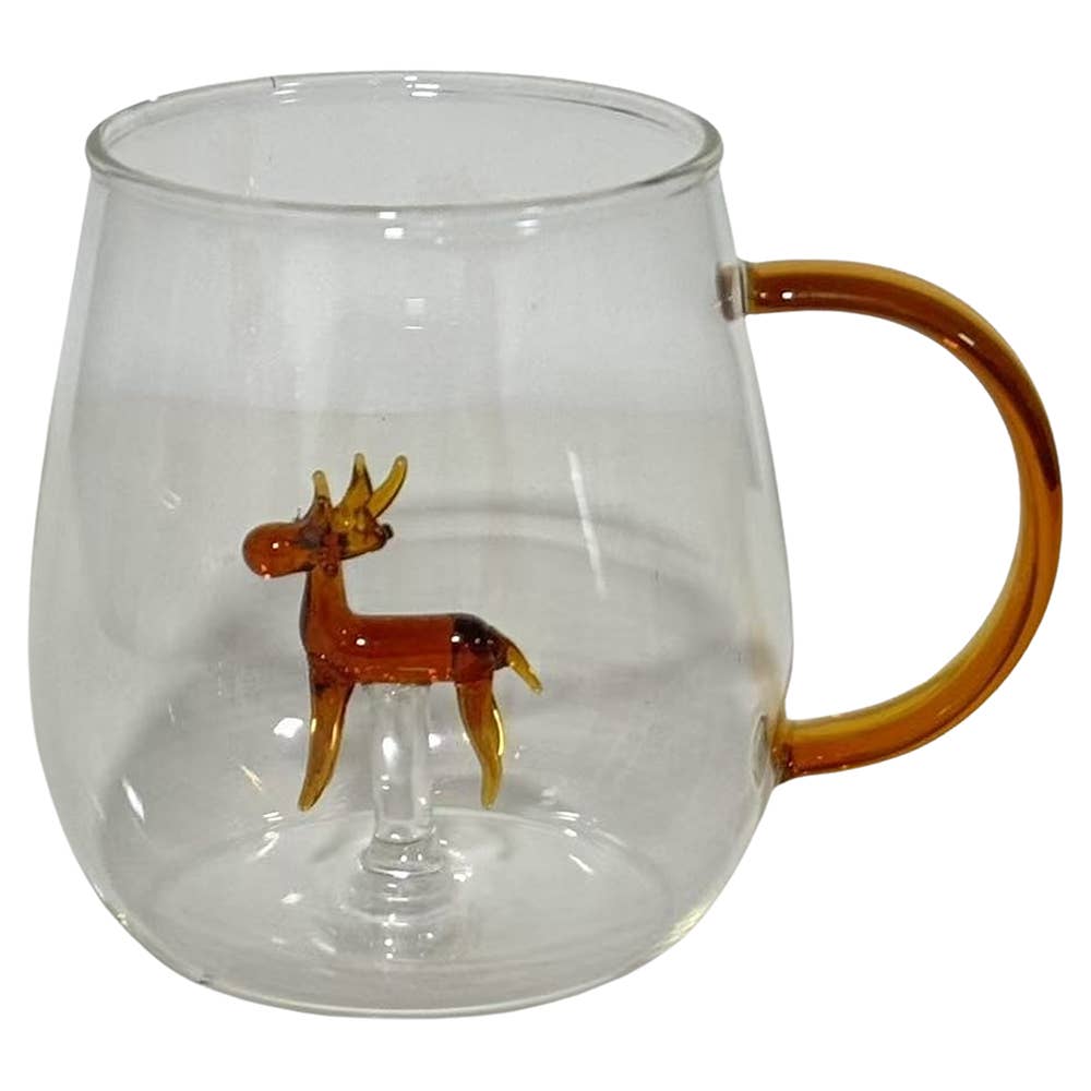 MUG DE NOËL EN BOROSILICATE RENNE 3D 450ML - Beautiful Moment the shop