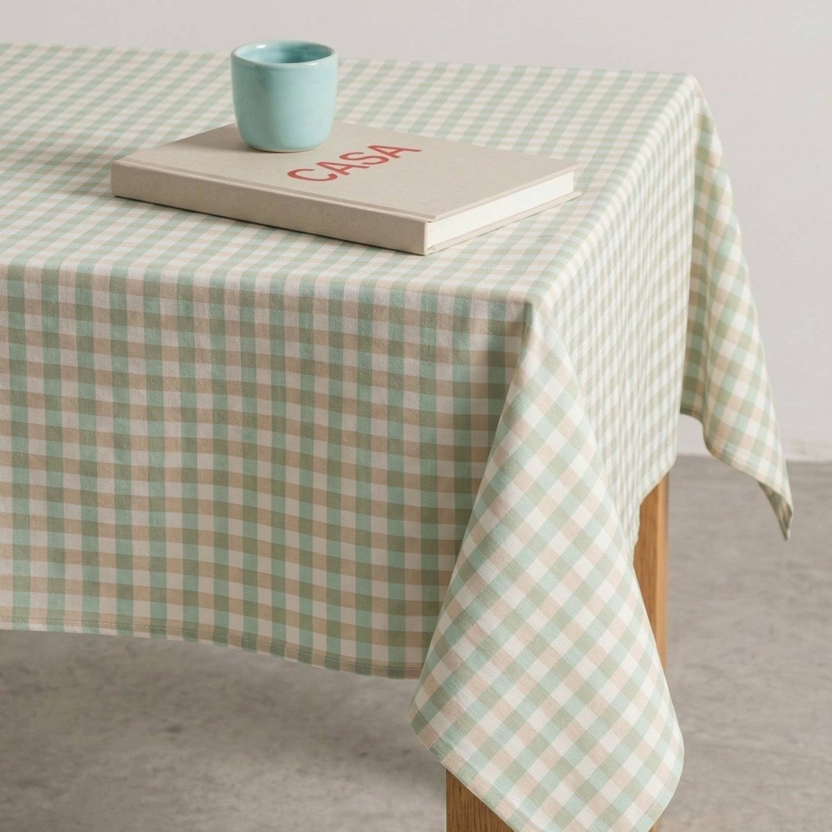 Nappe anti - taches à carreaux vichy en coton élégant MAVY - Beautiful Moment the shop