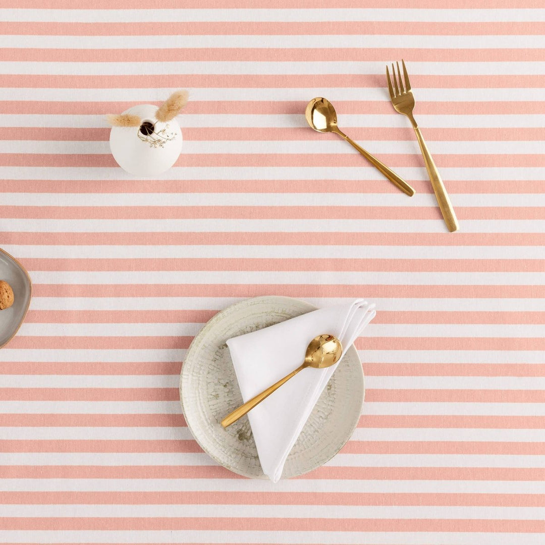 Nappe rayée ALMA en coton résistant aux taches - Beautiful Moment the shop