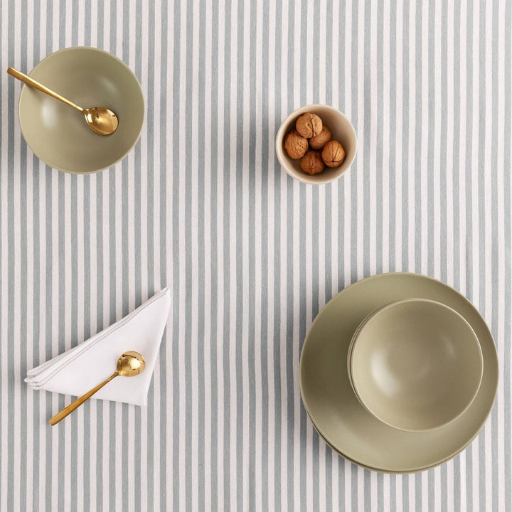 Nappe rayée résistante aux taches en coton touché ARENZA - Beautiful Moment the shop