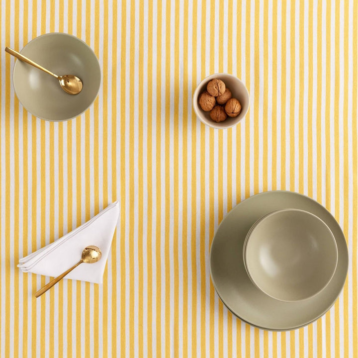 Nappe rayée résistante aux taches en coton touché ARENZA - Beautiful Moment the shop