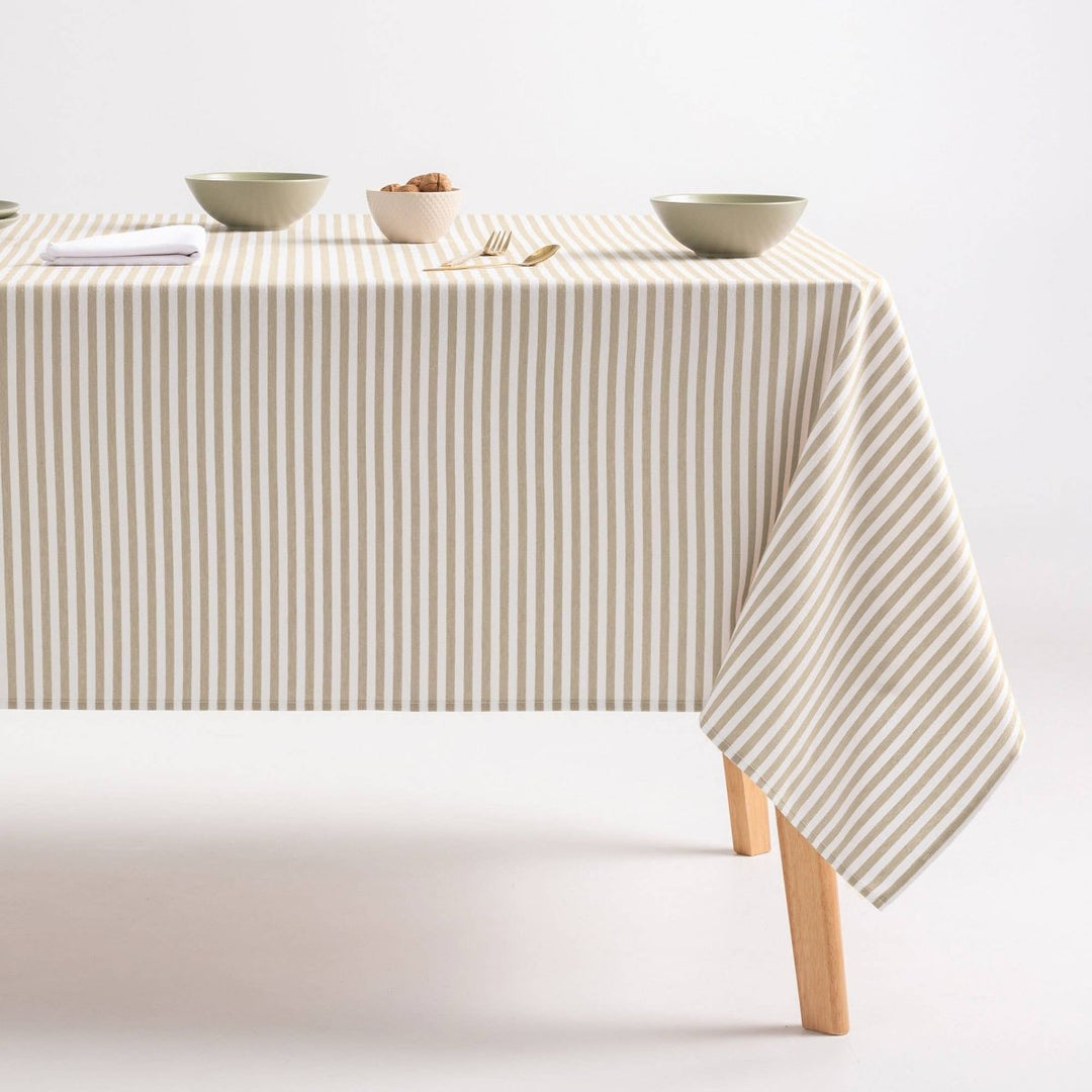 Nappe rayée résistante aux taches en coton touché ARENZA - Beautiful Moment the shop