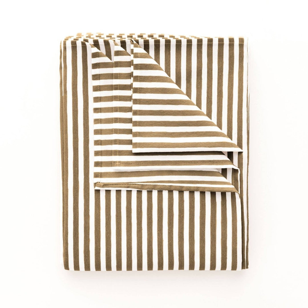 Nappe rayée résistante aux taches en coton touché ARENZA - Beautiful Moment the shop