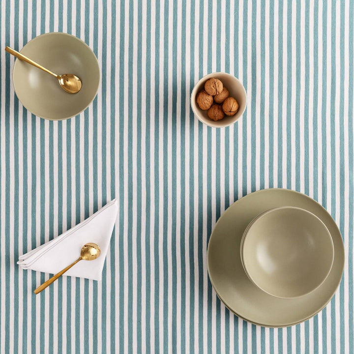 Nappe rayée résistante aux taches en coton touché ARENZA - Beautiful Moment the shop