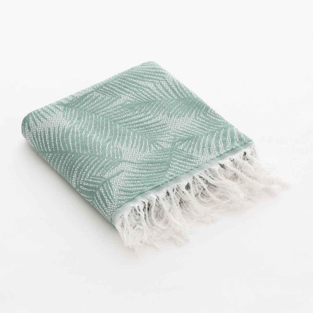Paréo léger en coton à motifs rayés avec franges STRIPES SEA - Beautiful Moment the shop