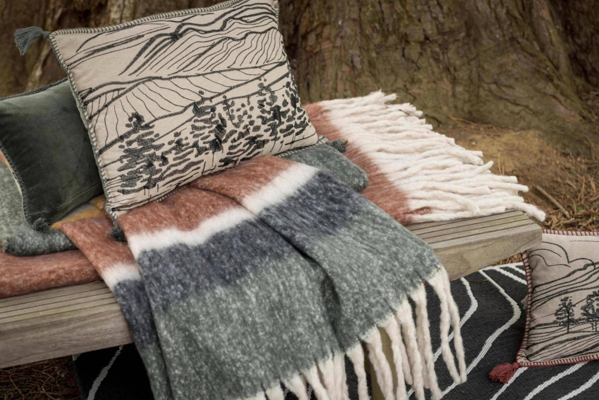 Plaid Uni Recyclé Isabel Rouille 130 X 160 - Beautiful Moment the shop