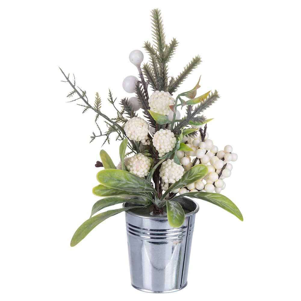 PLANTE DE NOËL BLANCHE 4 ASS D6CM - Beautiful Moment the shop