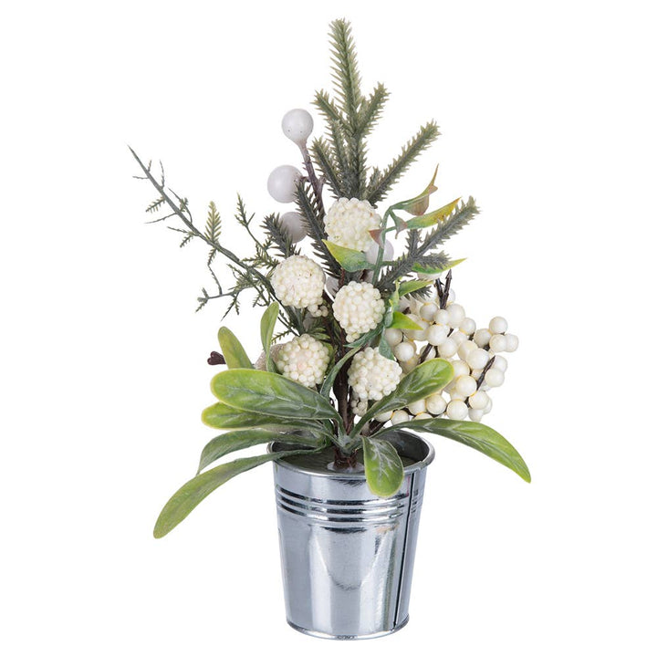 PLANTE DE NOËL BLANCHE 4 ASS D6CM - Beautiful Moment the shop