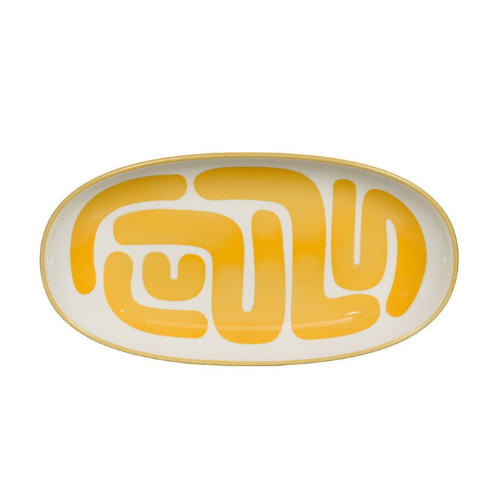 Plat ovale Lulli jaune 30x15 cm - Beautiful Moment the shop