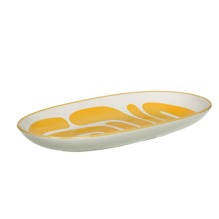 Plat ovale Lulli jaune 30x15 cm - Beautiful Moment the shop