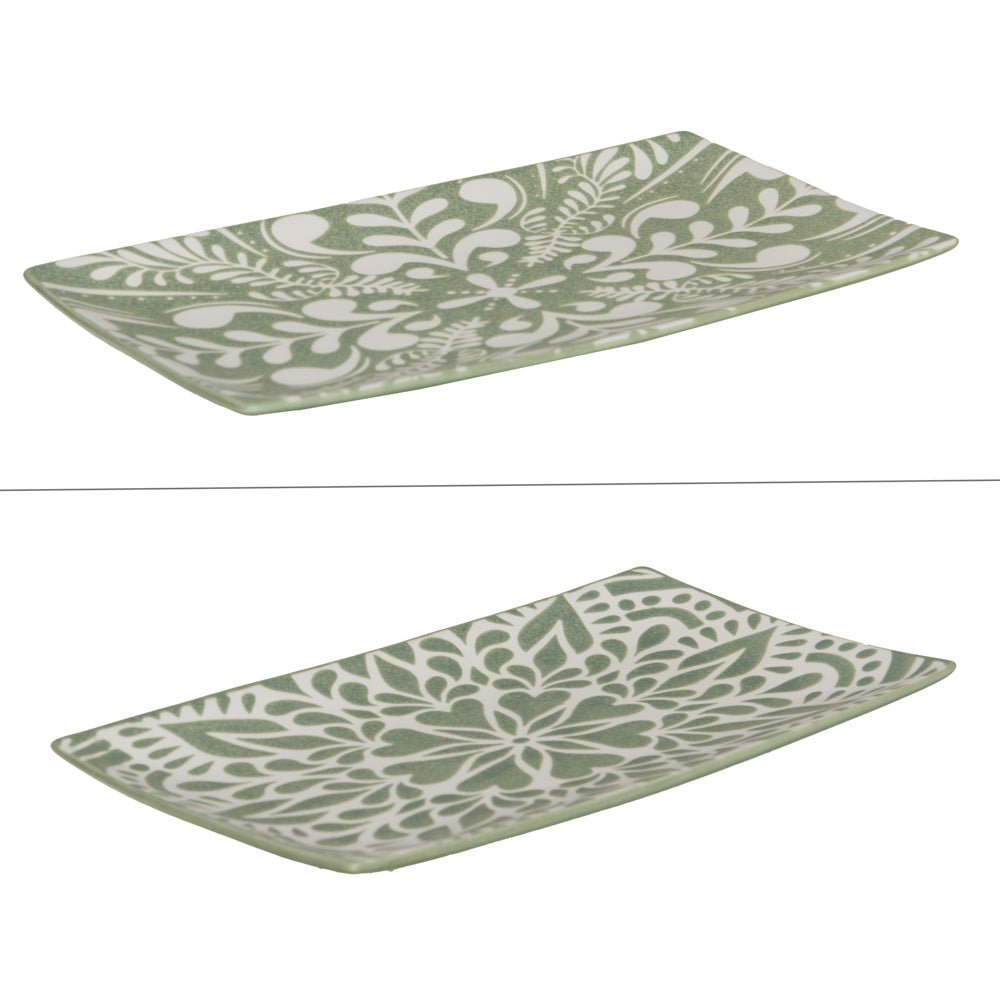 Plat rectangle vert Safi 29x16 cm - Beautiful Moment the shop