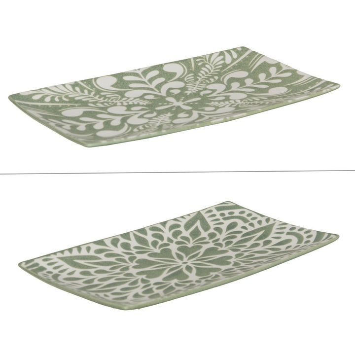 Plat rectangle vert Safi 29x16 cm - Beautiful Moment the shop