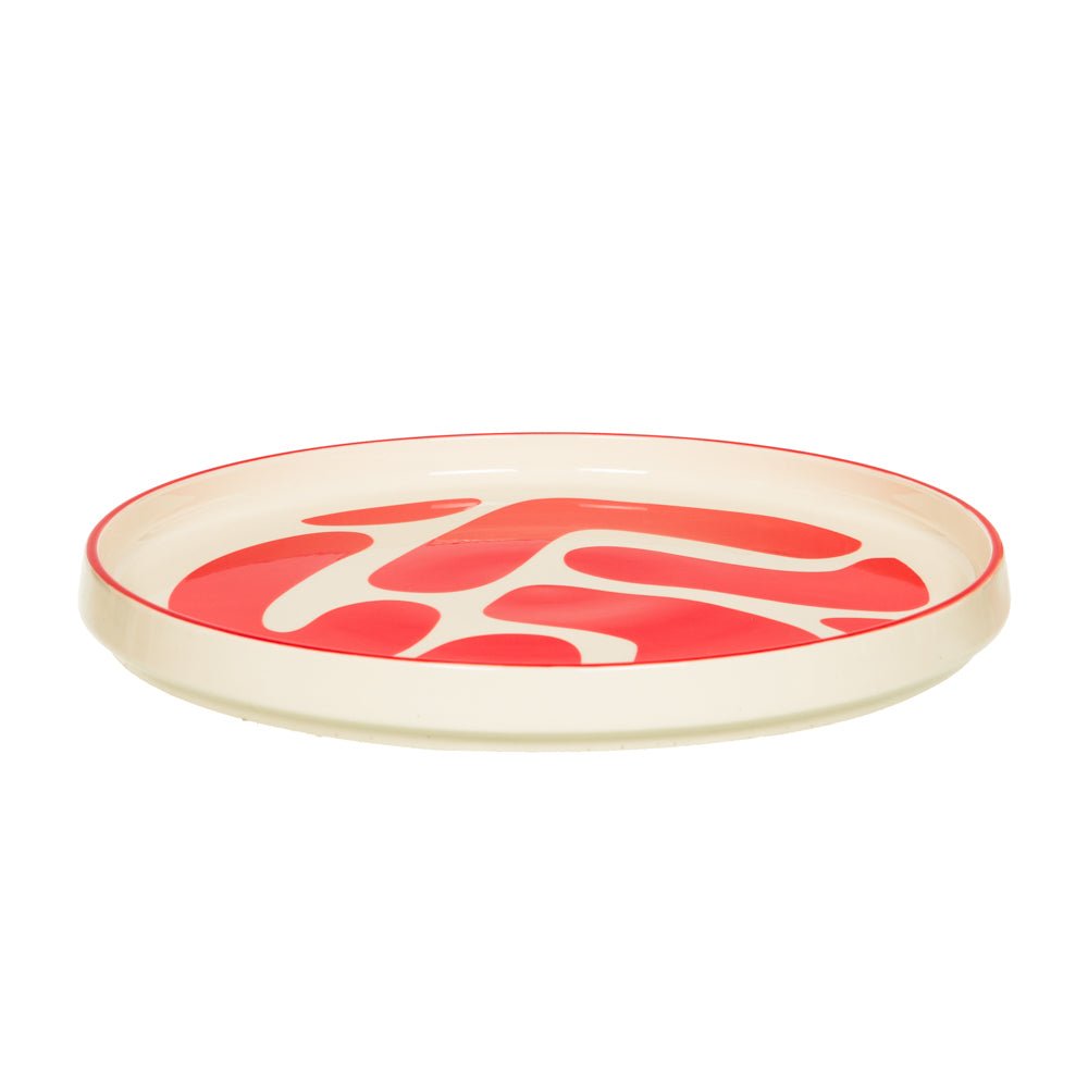 Plat rond Lulli 28 cm rouge - Beautiful Moment the shop