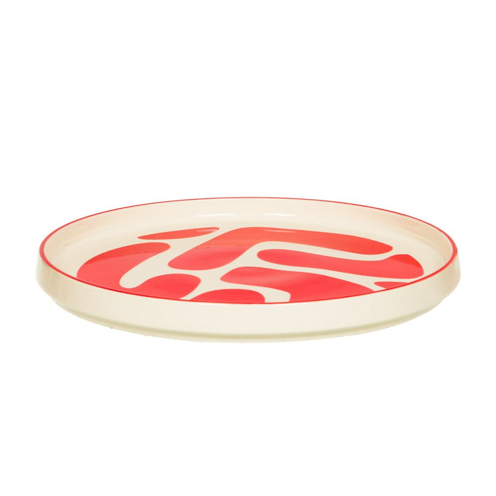 Plat rond Lulli 28 cm rouge - Beautiful Moment the shop