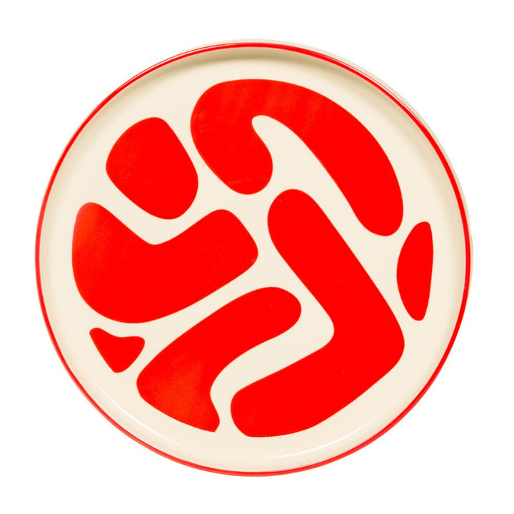 Plat rond Lulli 28 cm rouge - Beautiful Moment the shop