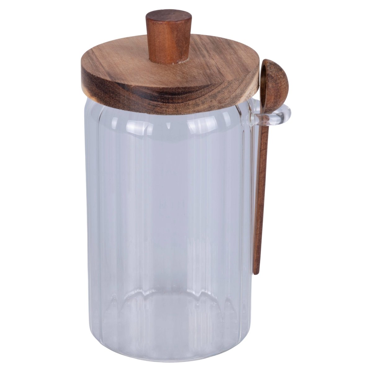 Pot en verre borosilicate avec couvercle et cuillère en acacia 750 ml - Beautiful Moment the shop