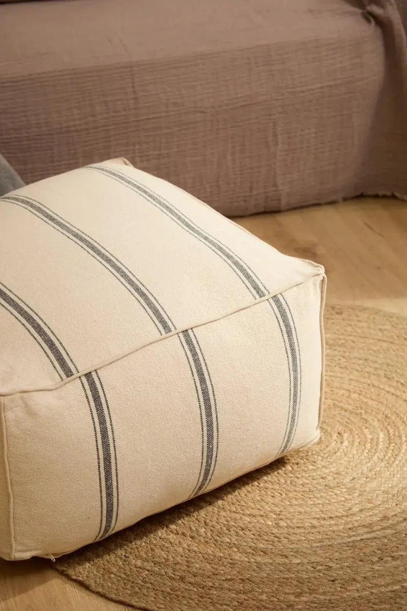 Pouf gris foncé Bari - Beautiful Moment the shop