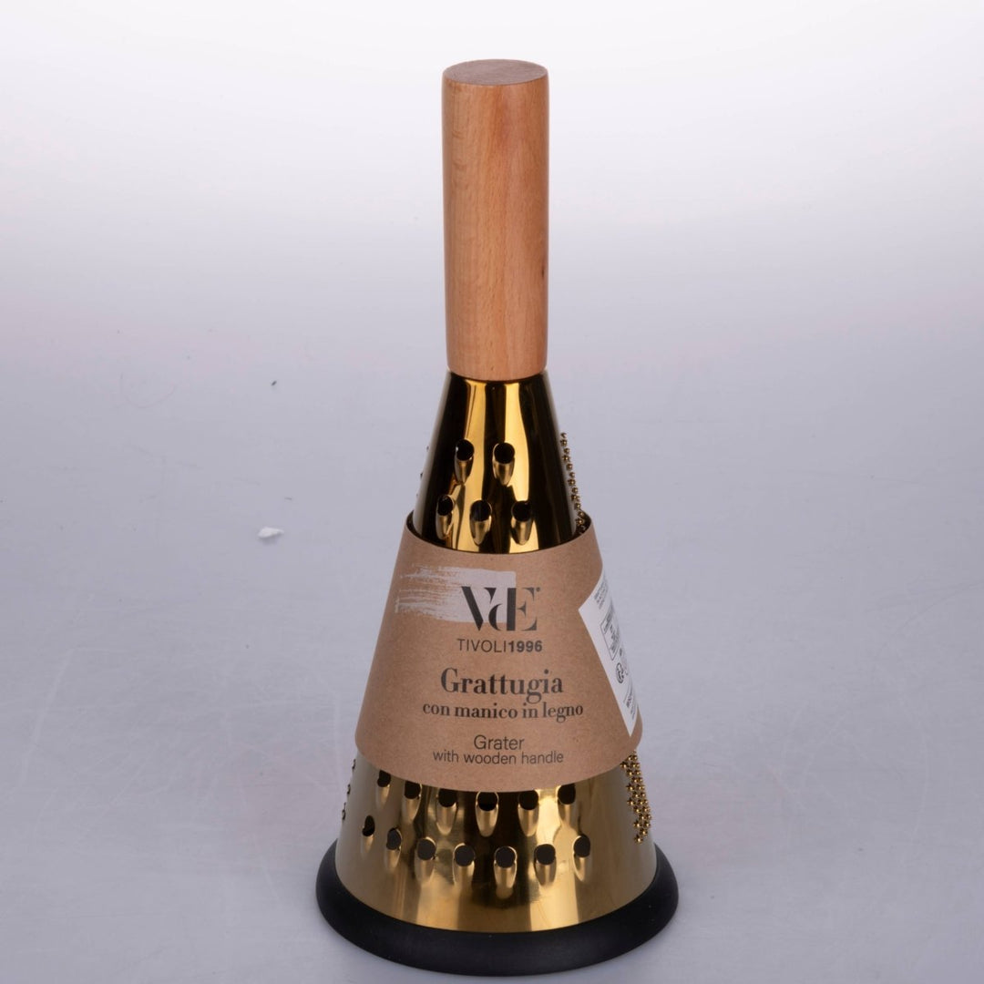 Râpe dorée multifonction avec manche en bois - Beautiful Moment the shop