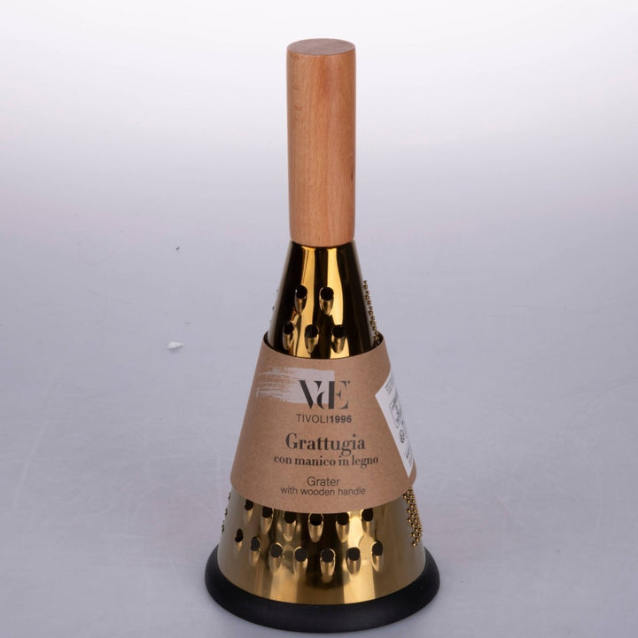 Râpe dorée multifonction avec manche en bois - Beautiful Moment the shop