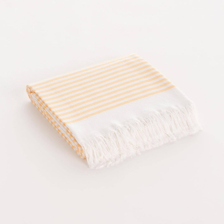 Serviette de plage fouta pareo en coton doux avec franges BRISNE - Beautiful Moment the shop